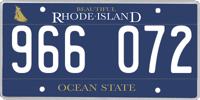 RI license plate 966072