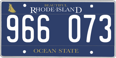 RI license plate 966073
