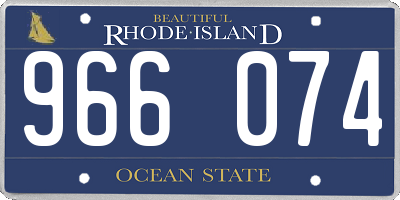 RI license plate 966074