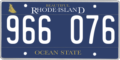 RI license plate 966076