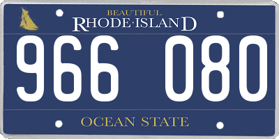 RI license plate 966080