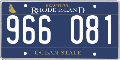 RI license plate 966081