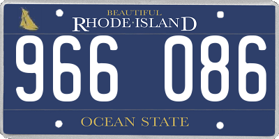RI license plate 966086