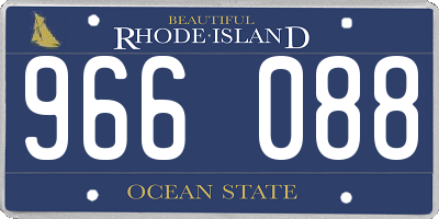 RI license plate 966088