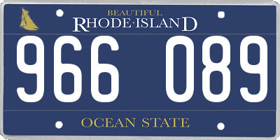 RI license plate 966089