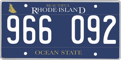 RI license plate 966092