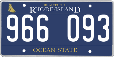 RI license plate 966093