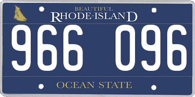 RI license plate 966096