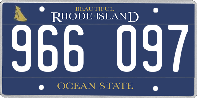 RI license plate 966097