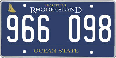 RI license plate 966098