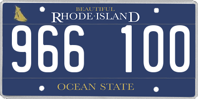RI license plate 966100
