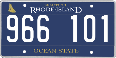 RI license plate 966101