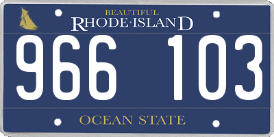 RI license plate 966103
