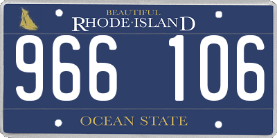 RI license plate 966106