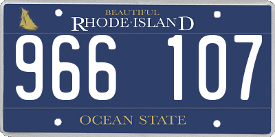 RI license plate 966107