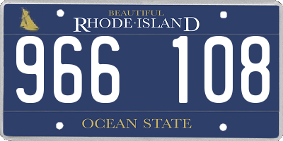 RI license plate 966108