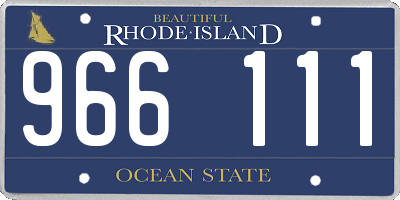 RI license plate 966111