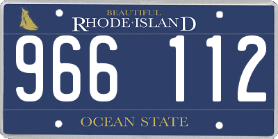 RI license plate 966112
