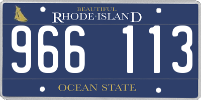 RI license plate 966113