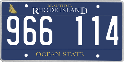 RI license plate 966114