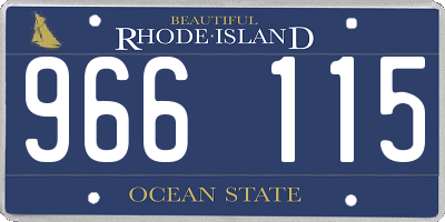 RI license plate 966115