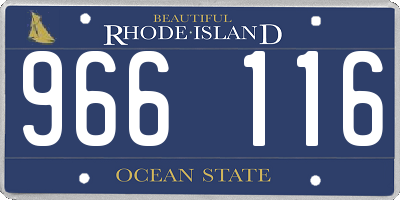 RI license plate 966116