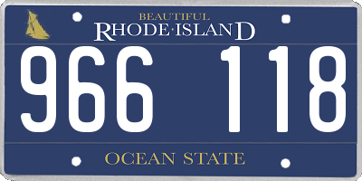 RI license plate 966118