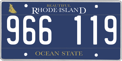 RI license plate 966119