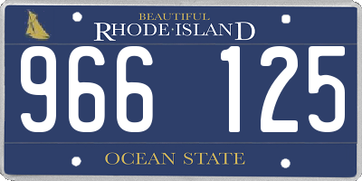 RI license plate 966125