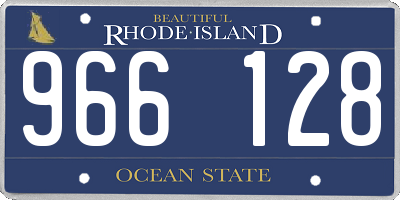 RI license plate 966128
