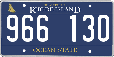 RI license plate 966130