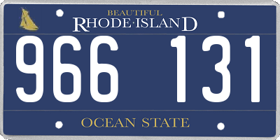 RI license plate 966131