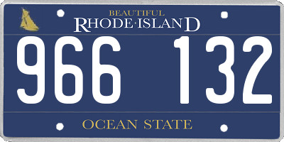 RI license plate 966132