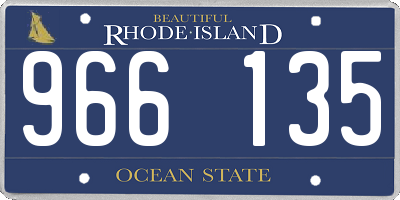 RI license plate 966135