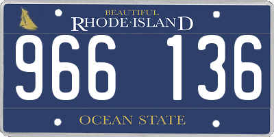 RI license plate 966136