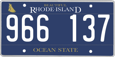 RI license plate 966137