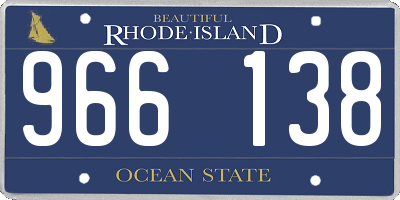 RI license plate 966138