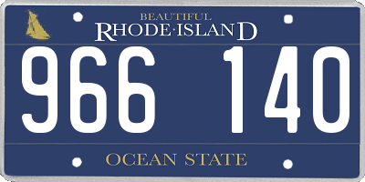 RI license plate 966140