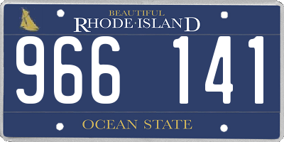 RI license plate 966141