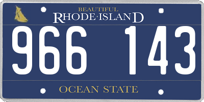 RI license plate 966143