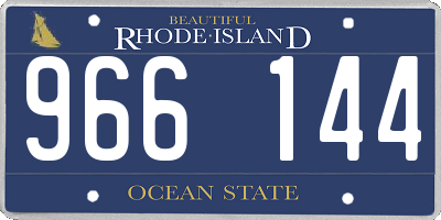 RI license plate 966144