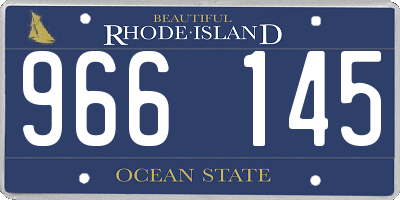 RI license plate 966145