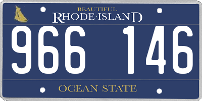 RI license plate 966146
