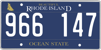 RI license plate 966147