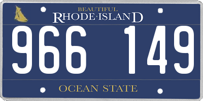 RI license plate 966149