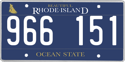RI license plate 966151