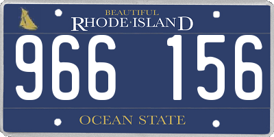 RI license plate 966156