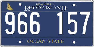 RI license plate 966157