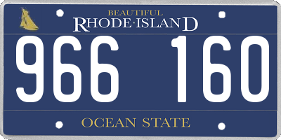 RI license plate 966160