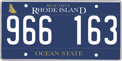 RI license plate 966163